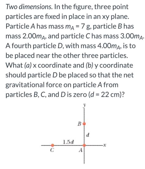 Solved Two Dimensions In The Figure Three Point Particles Chegg