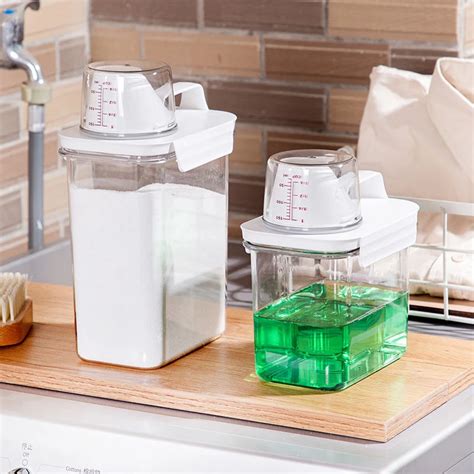 Airtight Laundry Detergent Powder Storage Box Clear Washing Powder