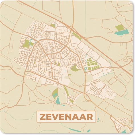 Muismat Klein Zevenaar Kaart Plattegrond Stadskaart X Cm