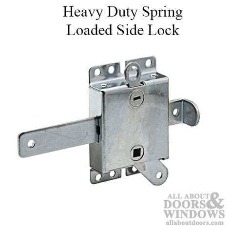 Heavy Duty Spring Loaded Side Lock With Latch Bolt Release Lever Garage Door Security