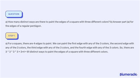 Solved A How Many Distinct Ways Are There To Paint The Edges Of A