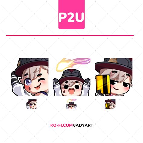 P2u Emotes Lyney Jady♡s Ko Fi Shop Ko Fi ️ Where Creators Get