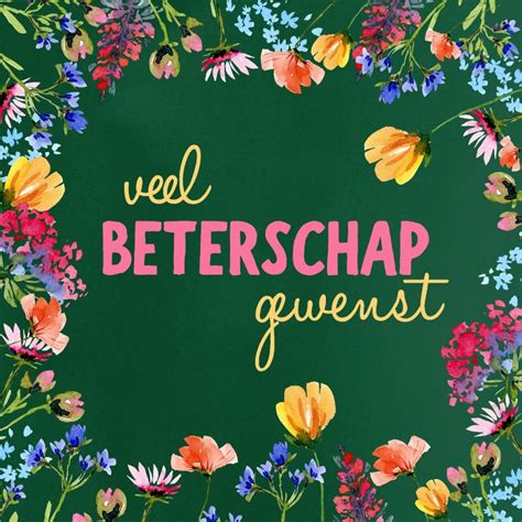 Beterschapskaart Bloemen Heel Veel Beterschap Kaartje2go