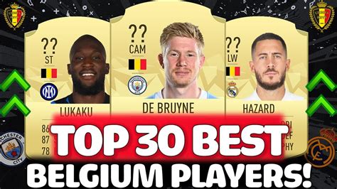 FIFA 22 TOP 30 BEST BELGIUM PLAYER RATINGS PREDICTIONS FT DE BRUYNE