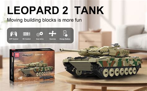 Mould King 20020 MOC Leopard 2 Tank Building Block Kits Military