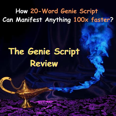 The Genie Script Review How 20 Word Script Can Manifest Etsy