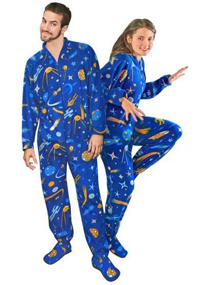 Outer Space Adult Footed Pajamas From The Snooze Shack Adult Footed