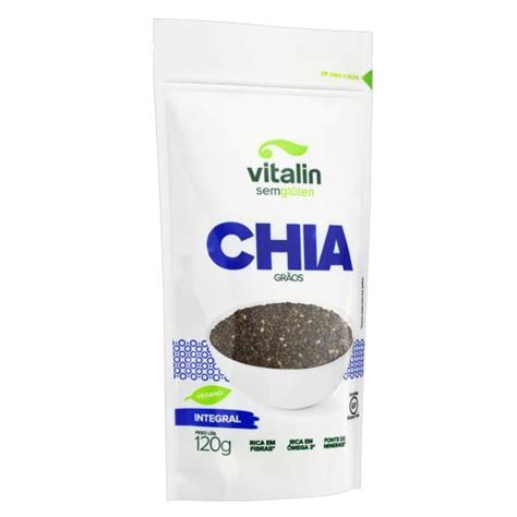 Chia em Grãos Integral Vitalin Pouch 120g Sonda Supermercado Delivery