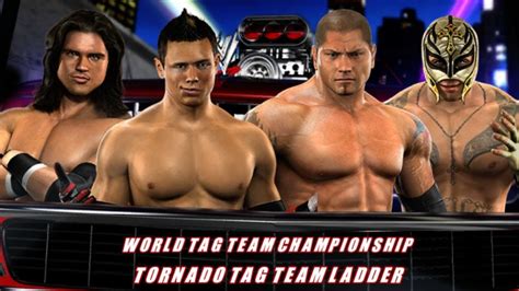 TAG TEAM Batista Rey Mysterio Vs The Miz John Morrison WWE