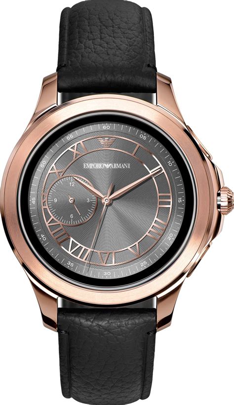 Emporio Armani Connected Alberto Gen 4 Smartklokke Rosegull Sort