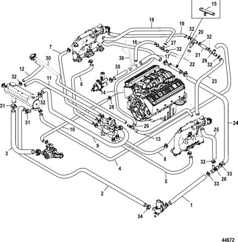 Mercruiser 350 Mag Mpi Horizon Alpha Bravo Ec Closed Cooling System Bravo Parts