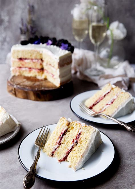 Raspberry Vanilla Cake With Champagne Frosting Broma Bakery