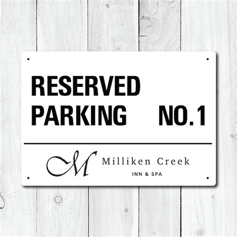 Custom Reserved Parking Metal Sign Black Edition - Etsy UK