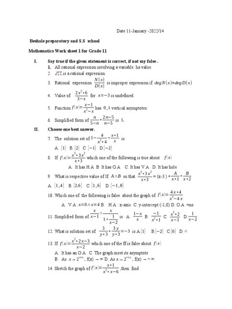 Maths Grade 11 Unit 2 Test Pdf Mathematical Objects Applied