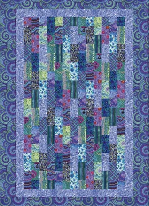 Kaffe Fabric Quilt Kit Kaffe Fassett Blue Bricks Etsy Kaffe Fassett Quilts Strip Quilt