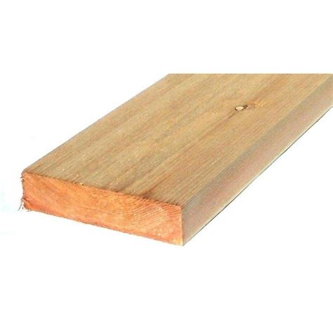 2 In X 6 In X 8 Ft Western Red Cedar Board Rcl220608 The Home Depot