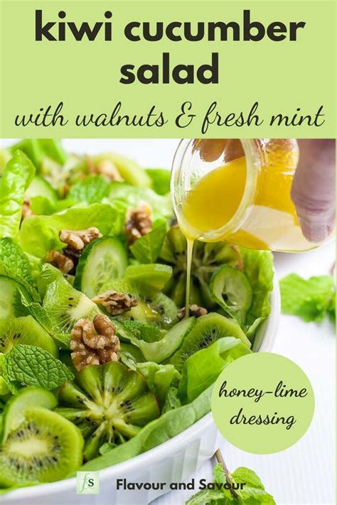 Kiwi Cucumber Salad With Walnuts And Fresh Mint Flavour And Savour Recipe Avocado Salad