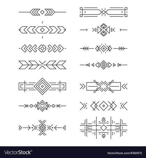 Aztec Borders Clip Art