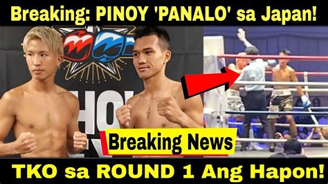 Breaking Pinoy Panalo Sa Japan Via Round Tko Youtube