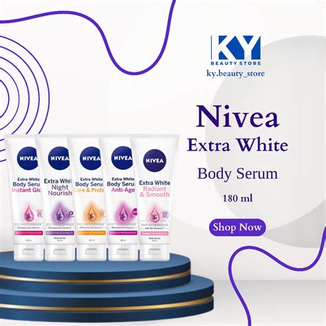 Jual Nivea Extra White Body Serum Serum Lotion Tubuh 180 Ml Shopee