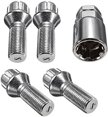 Xtremeauto Locking Wheel Nuts Bolts Complete Set Of 4 Key M12X1 25