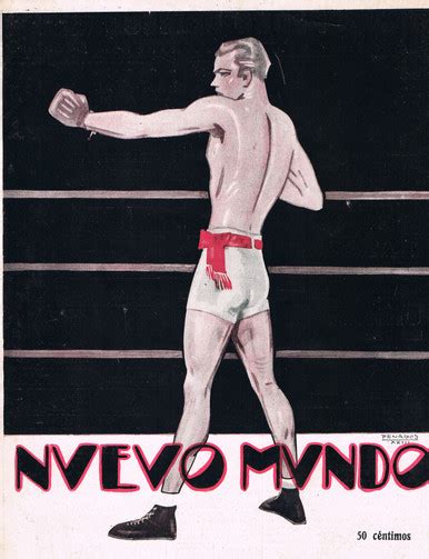 Nuevo Mundo The Pugilist Vintage Magazine Cover 1923 Fine Line