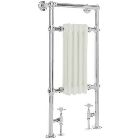 White Traditional Heated Towel Rail 930mm X 452mm