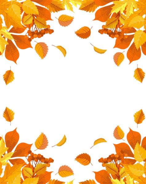 Fall Leaves Border Png, Fall Leaves Printable Paper, Autumn Border Pdf ...