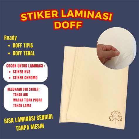 Jual STIKER LAMINASI A4 BAHAN DOFF GLOSSY | Shopee Indonesia