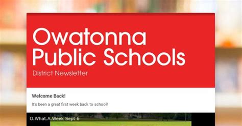 Owatonna Public Schools Smore Newsletters