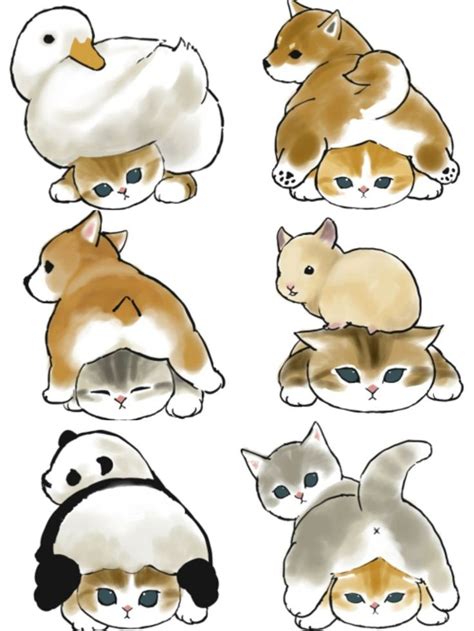 An Image Of Cats And Kittens In Different Positions