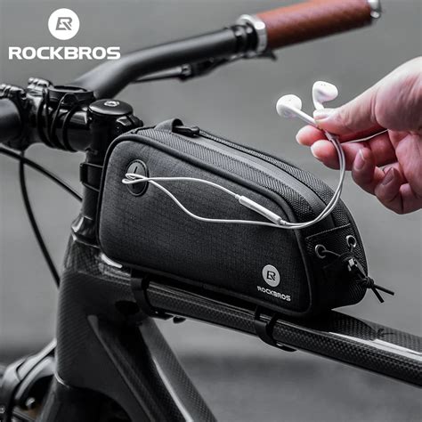 Rockbros Bicycle Front Tube Bag L Capacity Triangle Shape Side