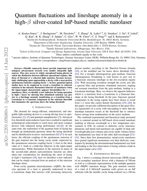 Pdf Quantum Fluctuations And Lineshape Anomaly In A High Beta