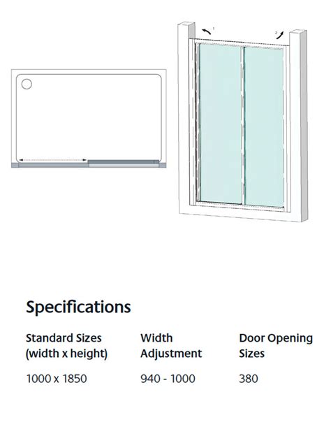 Lakes Classic Framed Slider Shower Door Silver W 1000 X H 1850mm