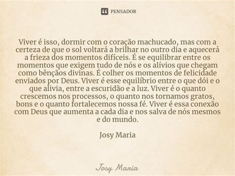 Viver é isso dormir o coração Josy Maria Pensador