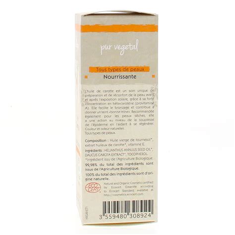 HAUT SEGALA Huile végétale de Carotte bio 50ml Parapharmacie Prado Mermoz