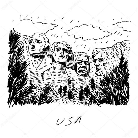 Mt Rushmore Sketch At Explore Collection Of Mt