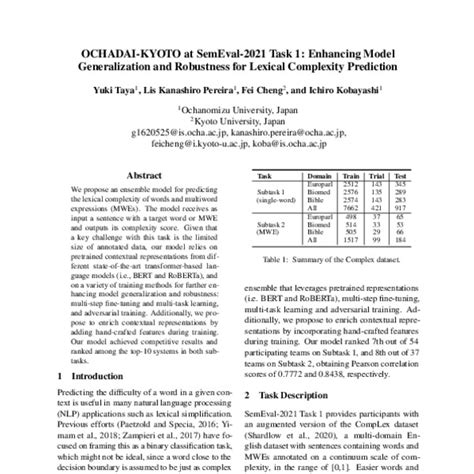 Ochadai Kyoto At Semeval Task Enhancing Model Generalization