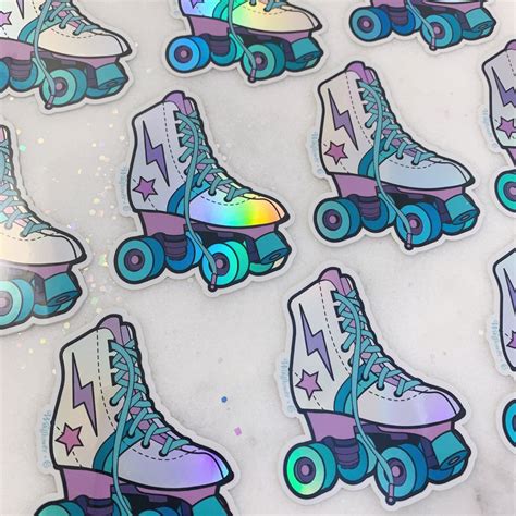 Rollerskate Sticker Roller Skate Roller Derby Roller Disco Holographic