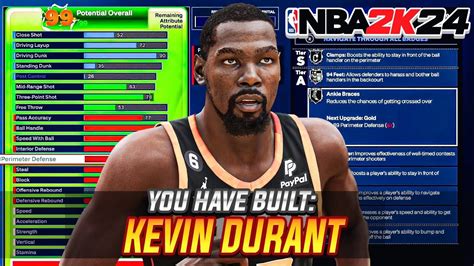 Nba 2k24 Kevin Durant Build Best Kevin Durant Build 2k24 Youtube