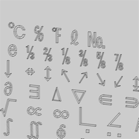 Symbols4 MS Gothic Font Dados CG CAD Modelo 3D 5 Unknown 3ds Dwg