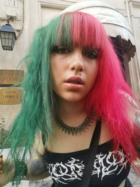 the face of a emo goth girl