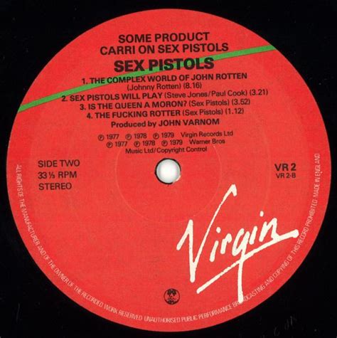 Sex Pistols Some Product Carri On Sex Pistols Lp St