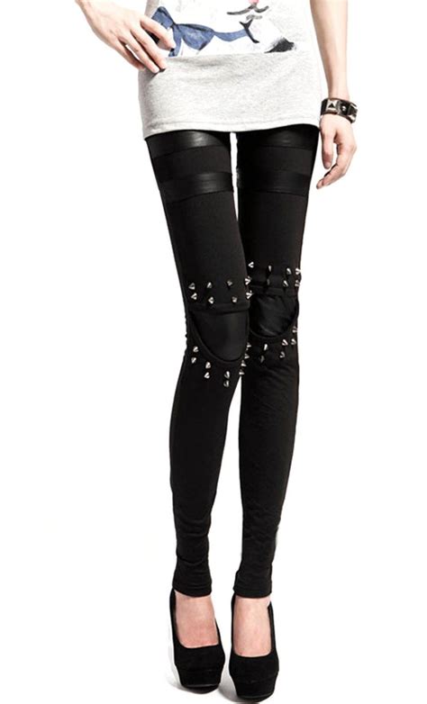 Leggings Leather Knee Patches