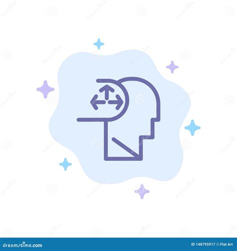 Autism Disorder Man Human Blue Icon On Abstract Cloud Background