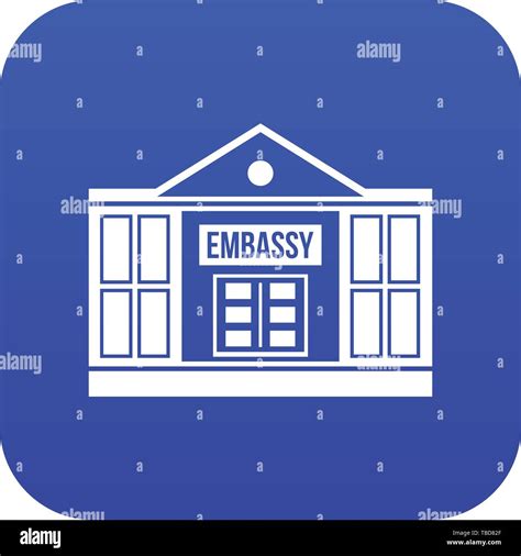 Embassy Icon Digital Blue Stock Vector Image And Art Alamy