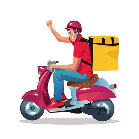 Premium Vector Delivery Boy On Scooter Doing Delivery Service