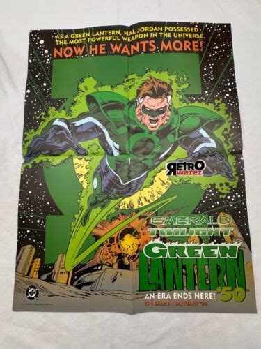 Vintage A New Era Green Lantern Poster Dc Comics X Promo