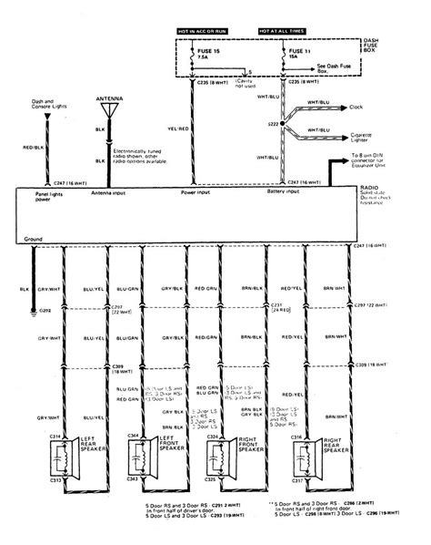 Acura Integra 1989 Wiring Diagrams Audio System