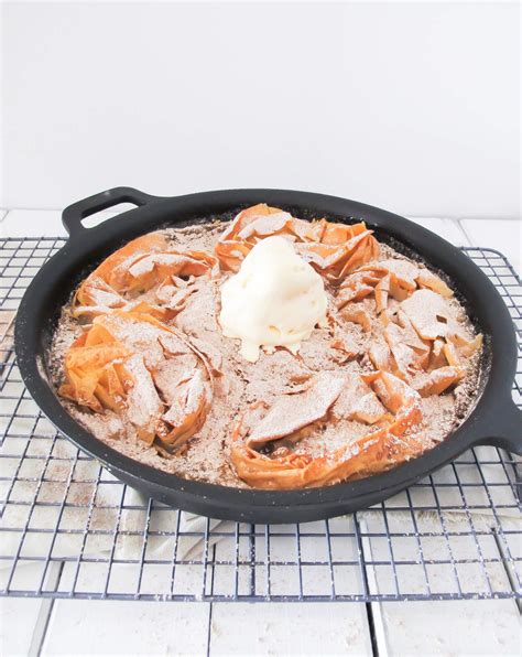 Ruffled Milk Pie Skillet Recipe (Galatopita) - ririsgreekeats.com